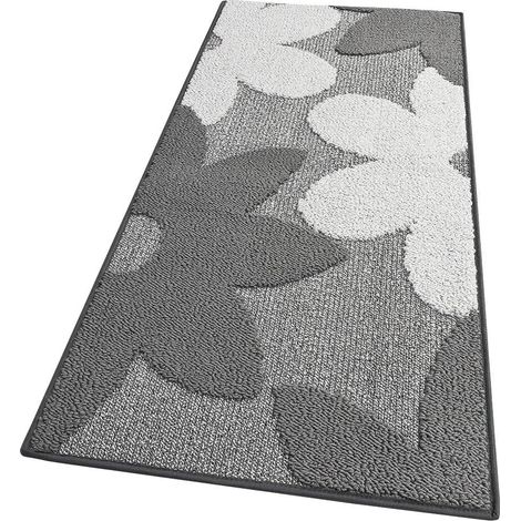 Emmevi Mv S.P.A. – Tapis de cuisine antidérapant 57x180 cm – Fleurs 3D – Fil de polypropylène – Dos en caoutchouc – Lavable à 30°C