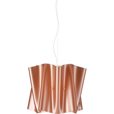 Lampadario a sospensione FOLIO paralume in Polilux Rame diametro 40x h37 cm (1/2)