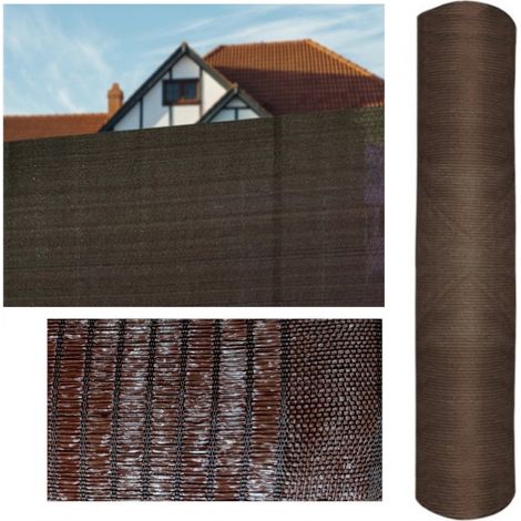 Rete Ombreggiante 1x5 m Telo Ombra 85% marrone Frangivista Recinzione Giardino Tessuto Ombra Privacy Antistrappo Antivento