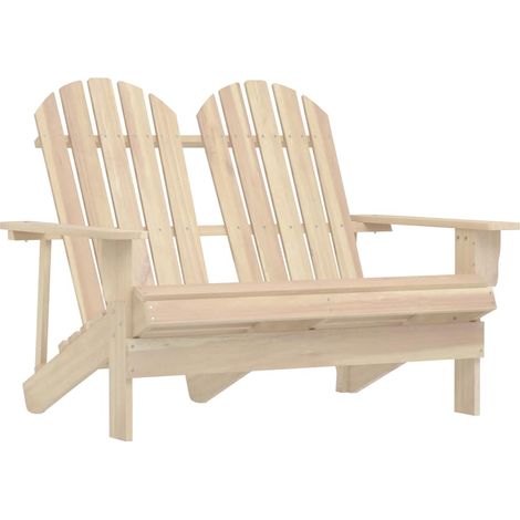 Adirondack-Gartenbank 2-Sitzer Massivholz Tanne