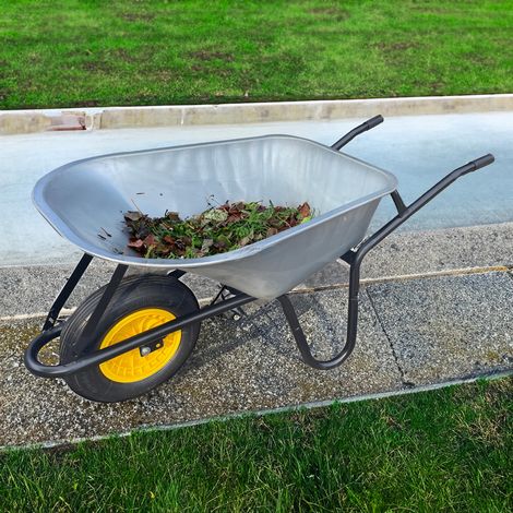 Neo 120L Large Heavy Duty Solid Wheelbarrow Wheel Barrow Garden Trolley Tyre Puncture Proof (1/5)