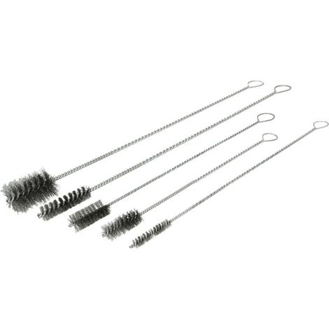 Jeu de brosses à manche en acier