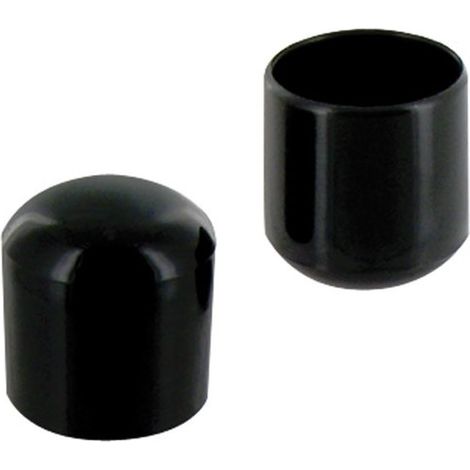 5 Embout Enveloppant Plastique Noir D.20mm Blister De 4 - Vynex (1/2)