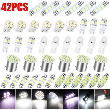 Car LED bulb combination set, for interior/dome, map/trunk/license lights (1/5)