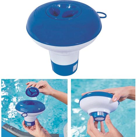 Trade Shop - Dosatore Dispenser Galleggiante 12,7cm Per Compresse Cloro Piscina Vasche 58210 - (1/3)