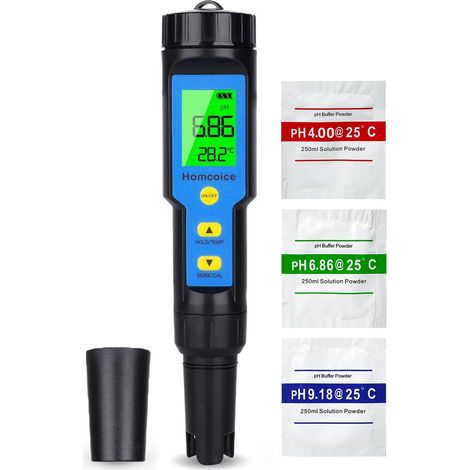 PH Mètre 4 en 1 avec TDS EC Température, IP67 étanche Testeur pH Piscine Hydroponie Spa, Tester Eau Numérique de 0.01 haute précision avec fonction ATC (1/5)