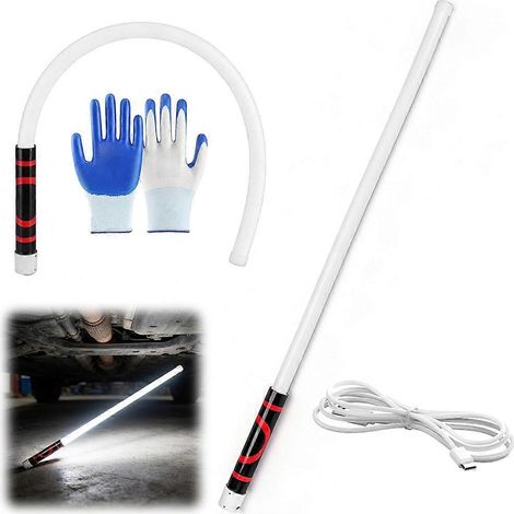 Lampe torche LED flexible rechargeable de 30 pouces - lampe de travail pliable, 3 niveaux de luminosité, compatible avec la réparation automobile. (1/5)