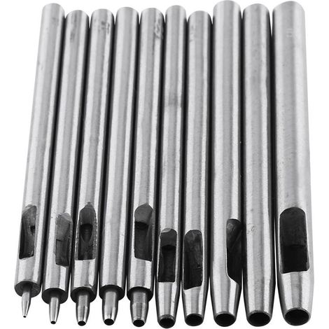 ensemble outils en cuir, kit perforateur maroquinerie, outil creux 0.5-5mm pour joint bande de ceinture (1/5)