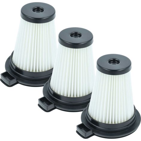 vhbw 3x Faltenfilter kompatibel mit Altus AL 6885 DSB Nass- & Trockensauger - Patronenfilter Schwarz Weiß