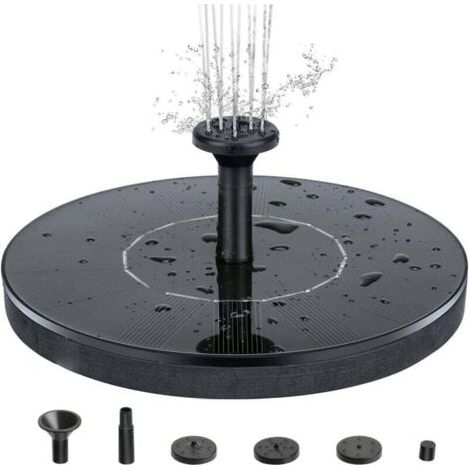 18cm Fontaine Solaire, Pompe à Eau Solaire Aucun Plantes Batterie ou Electricité pour Bassin / Piscine / Décoration de Jardin (1/4)