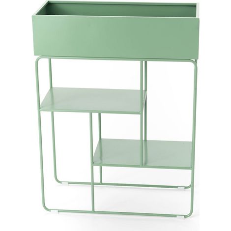 Amadeus - Console porte-plantes en métal vert L60 cm (1/4)