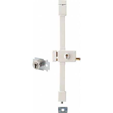 THIRARD - Serrure en applique Horga A2P à tirage pour entrée, gauche, 3pts, Transit2 30x65mm, axe 70mm, blanc, 4 clés - THIRARD