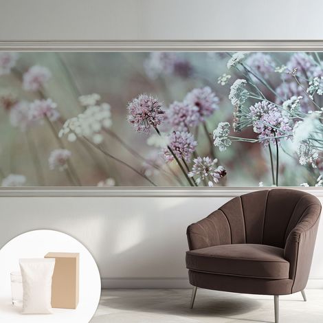 Carta Da Parati Non Tessuto - Decorazione Da Muro - Traspirante - Con Motivo - Per Camera Da Letto Cucina Fiori selvatici 250x104 cm (1/5)