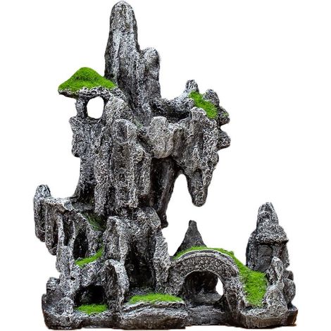 Décoration d'aquarium Vue sur la Montagne, Grand Aquarium Jardin de Pierres Aménagement Paysager, Ornement de Bureau Décoration Intérieure (1/5)