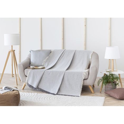 Todocama - Copriletto multiuso per divano, coperta in pile, plaid per letto, copriletto, copriletto, copriletto, copriletto, jarapas, prodotto in Spagna, classico. (230 x 260 cm, grigio scuro) (1/5)