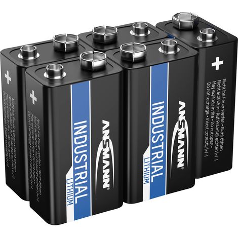 Ansmann Lithium Industrial 6LR61 9 V Block-Batterie Lithium 1200 mAh 9 V 5 St. (1/4)
