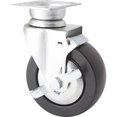 Roue pivotante avec frein ø127x50mm PP pour servante d'atelier EG 0084, EG 0086, EG 0087 - SA 0095 - CLAS Equipements