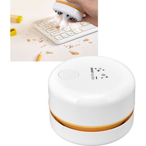 Mini aspirateur de bureau, automatique, rechargeable par USB, batterie 18650, capacité de 600 mAh, blanc. (1/5)