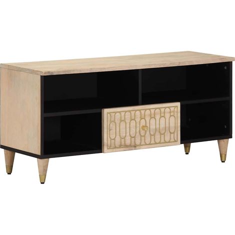 Maison Exclusive - TV-Schrank 100x33x46 cm Massivholz Mango (1/5)