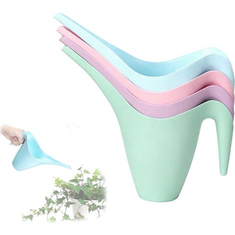 4pcs Plastic Watering Can Long Spout Watering Pot for Indoor Plants Succulent Gardening Blue Purple Pink Green (1/5)