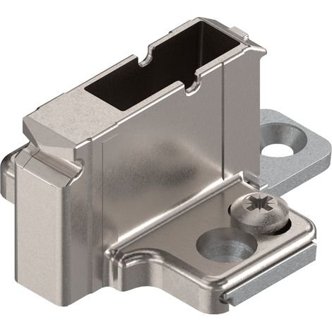BLUM CLIP Kreuzmontageplatte, Zink, Systemschrauben Distanz 18 mm