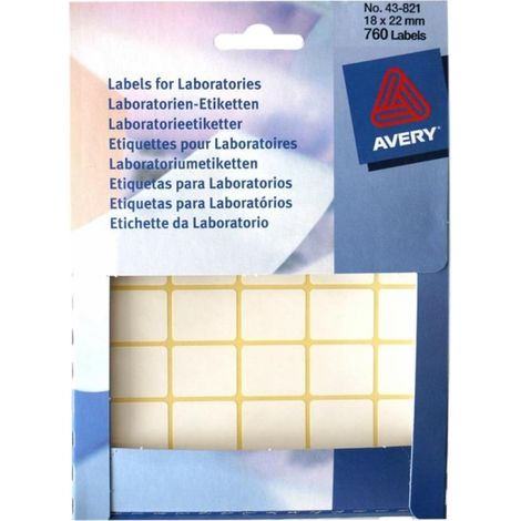 Universal Labor-Etiketten Blickdicht 18x22mm Weiß 760 Stück