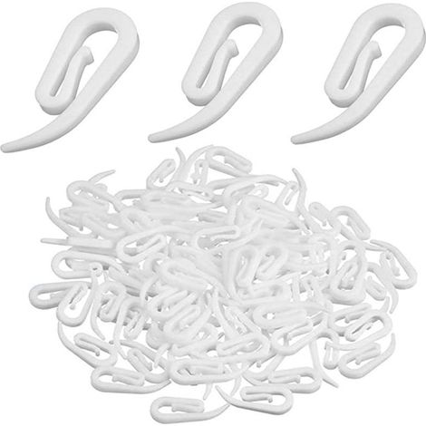 24-teiliges Set PVC-Vorhanghaken für den Einzelhandel, geeignet für Vertikaljalousien, einfache Kunststoff-Aufhängeteile (1/5)