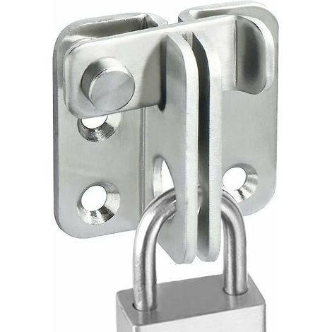 Serrure pour porte coulissante, cadenas, moraillon, verrou, serrure, loquet, crochet antivol, surface en acier inoxydable brossé