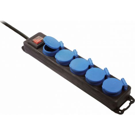 BACHMANN Presa multipla 5xCEE7/3 1xInterruttore Corrente 4,5m CEE7/7, 349.046