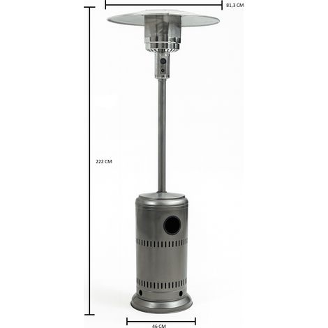 STUFA AEREA PATIO DA ESTERNO A GAS GPL MUSHROOM 13KW BAR TERRAZZI - COLORE: BIANCO (1/3)