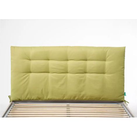 testiera matrimoniale in tessuto trapuntato "soffy" verde 160 cm