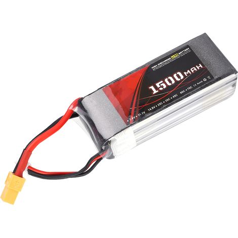 Batterie LiPo rechargeable 14.8V 1500mAh 60C prise XT60 pour modèles RC, ENGPOW (1/5)