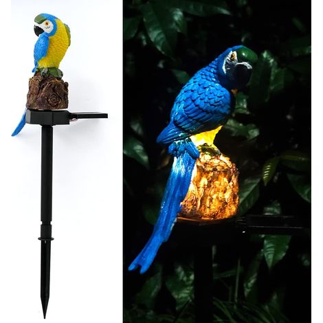 Statue De Perroquet Solaire - Décoration Extérieure Étanche Avec Éclairage LED - Pour Jardin Pelouse Terrasse Allée - 1 Pièce (1/5)