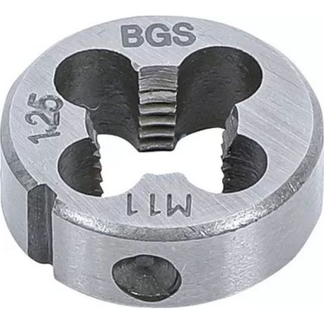 Bgs Technic – Filière M11 x 1.25 – Pas de vis métrique pas standard – Ø extérieur 25.4 mm – Épaisseur 9 mm pour filetages propres