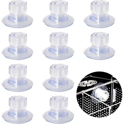 Lot de 10 Ventouses pour Auvent de Caravane, 45 mm Ventouse Robustes pour Camping Car, kit de Fixation latérale Transparent à Haute adhérence pour Camping, T5, RV, Bateau et Organiseur à Suspendre (1/5)