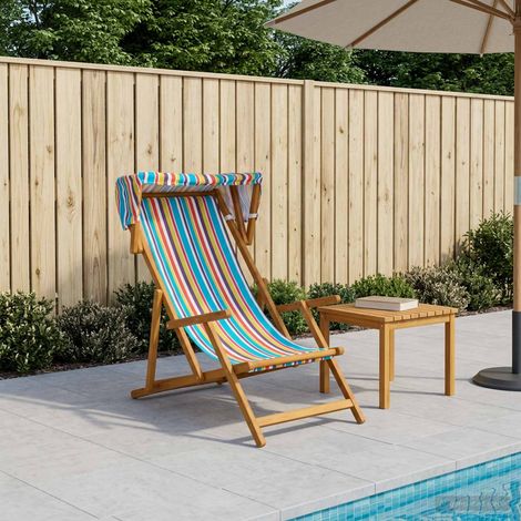vidaXL Silla de terraza 3 Posición Madera de Eucalipto Maciza (1/5)