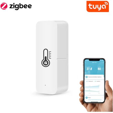 2er-Pack kabelloser Temperatur- und Feuchtigkeitssensor für den Innen- und Außenbereich mit Remote-App-Benachrichtigungen und kompatibel mit der Tuya-App (1/4)