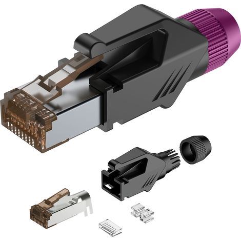 Roxtone RJ45C5E-PH-PL Conector RJ45 con tapa (1/5)