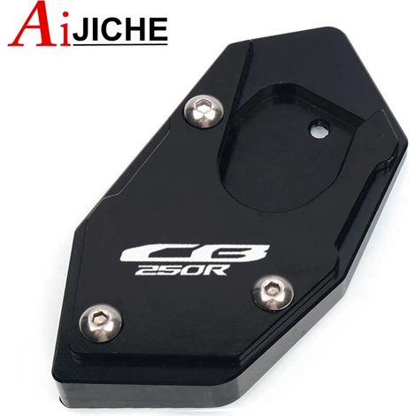 (CB250R Noir) Béquille latérale CNC pour moto, extension de béquille compatible avec HONDA CB150R, CB300R, CB250R, CB 150R, 250R, 300R maxpower (1/4)