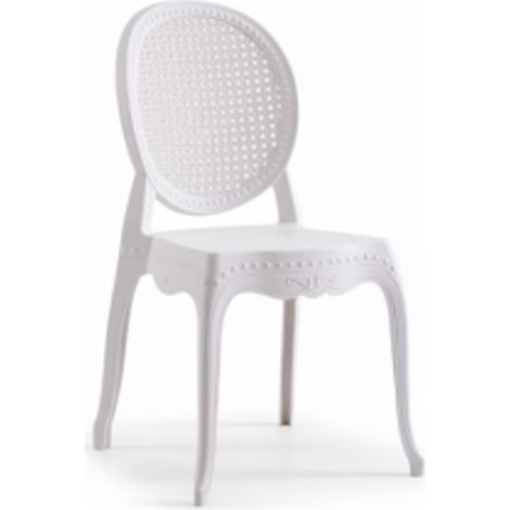 ORION91oficial® - Silla Polipropileno CIBELES Blanco (88x48x50 cm) Estilo Industrial, Comedor, Hostelería, Oficina, Salón, Teletrabajo, Cocina - spaziOrion91 - Pack x2 (1/2)