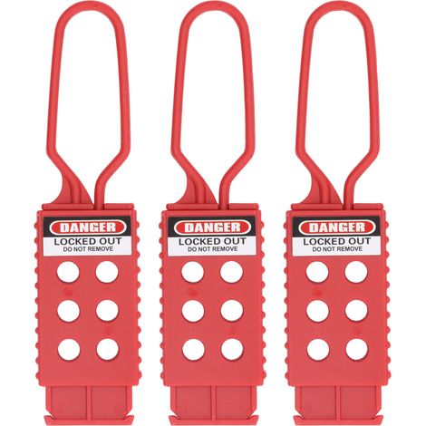 Moraillons de verrouillage d'isolation électrique à 6 trous, 3 pièces, pour l'entretien de l'arrêt, diamètre de trou de 9mm (1/5)