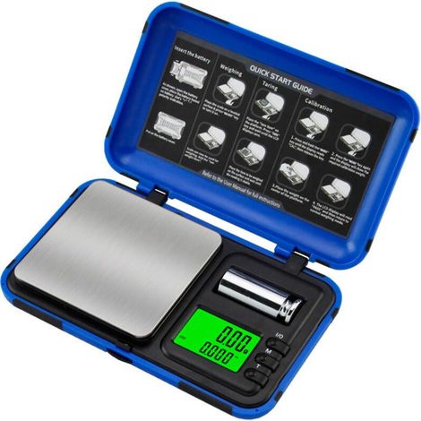Balance milligramme de haute précision, mini balance de poche numérique 50 g/0,001 g, balance mg pour peser les poudres, bijoux, médicaments, rechargement, avec poids étalon, pinces, plateau et pelle (1/5)