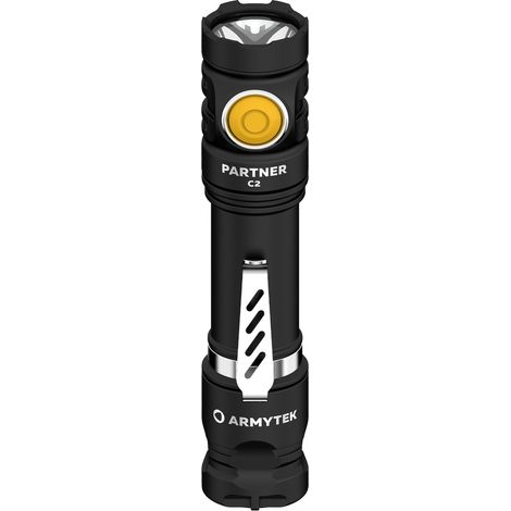 ArmyTek Partner C2 Magnet USB  White LED Taschenlampe mit Gürtelclip, mit Holster akkubetrieben 1100 (1/4)