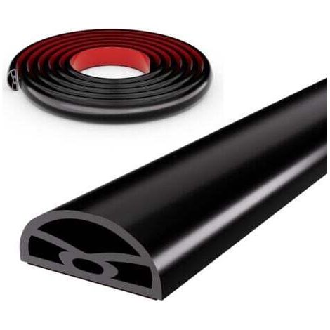 Bande de seuil de douche noire de 39 pouces, protection anti-éclaboussures auto-adhésive et pliable pour cabine de douche à l'italienne, convient aux salles de bains et aux cuisines. (1/5)