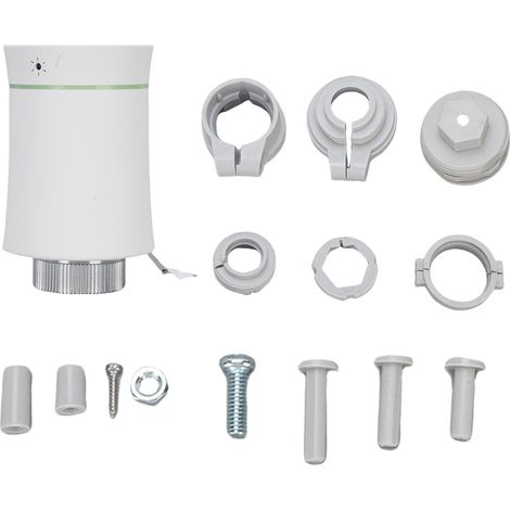 Thermostat intelligent, vanne de radiateur, application et commande vocale, plusieurs Modes, écran LCD, thermostatique Programmable, blanc (1/5)