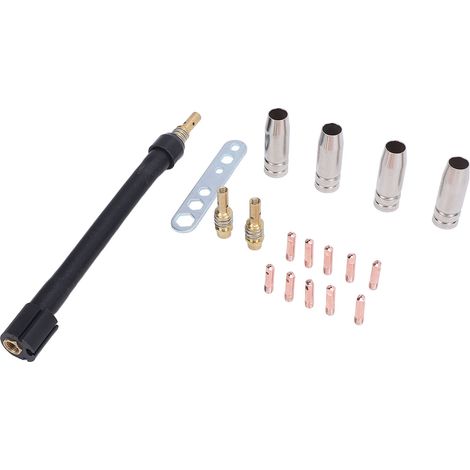 Ensemble de 18 consommables de soudage MIG MAG, buses de protection de cou flexibles, embouts de contact pour torche MB15 15AK (1/5)