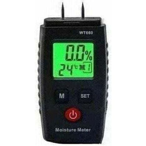 LaBlanc - Testeur Humidité, Détecteur d'Humidité à Écran LCD avec rétroéclairage vert, Broche avec 5 Modes, Détecteur de Moisissures pour Bois et Matériaux de Construction (1/4)