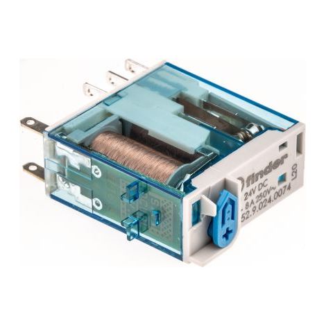 Relais de puissance Finder 46 Series, 2 RT, bobine 24V c.c. Enfichable 500mW ( Prix pour 1 ) (1/6)