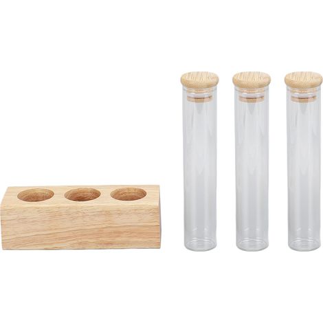 Barattoli per chicchi di caffè, contenitori con base in legno massello, coperchi ermetici, monodose, 3 fori. (1/5)