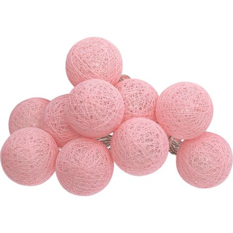 Lichterkette mit 10 LEDs, rosa